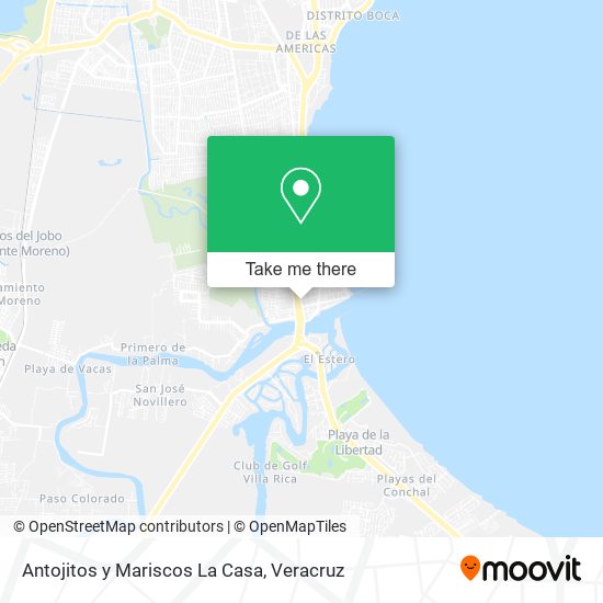 Antojitos y Mariscos La Casa map