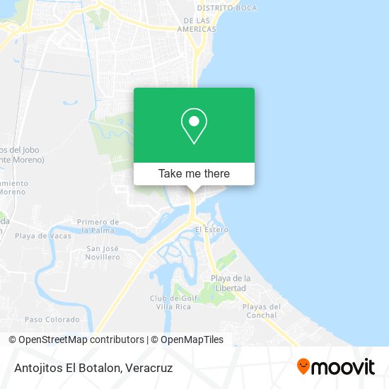 Mapa de Antojitos El Botalon