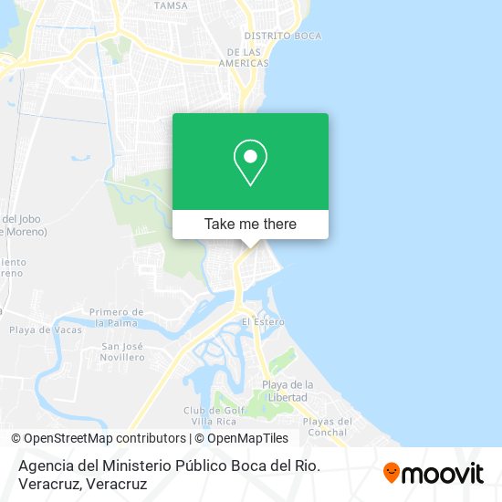 Mapa de Agencia del Ministerio Público Boca del Rio. Veracruz