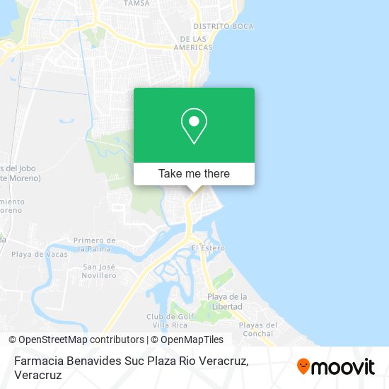 Mapa de Farmacia Benavides Suc Plaza Rio Veracruz