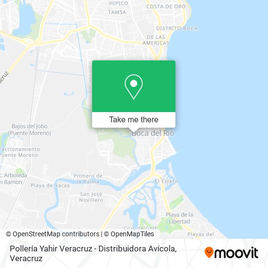 Mapa de Pollería Yahir Veracruz - Distribuidora Avícola
