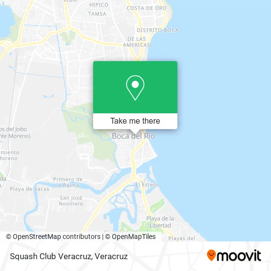 Squash Club Veracruz map
