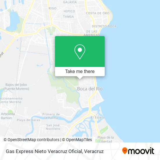 Gas Express Nieto Veracruz Oficial map