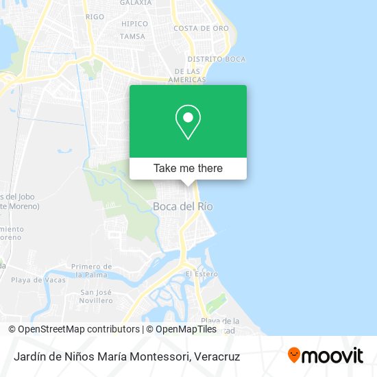 Mapa de Jardín de Niños María Montessori
