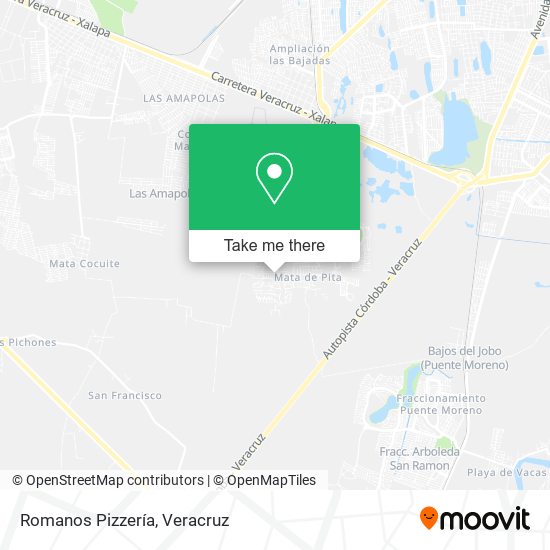 Mapa de Romanos Pizzería