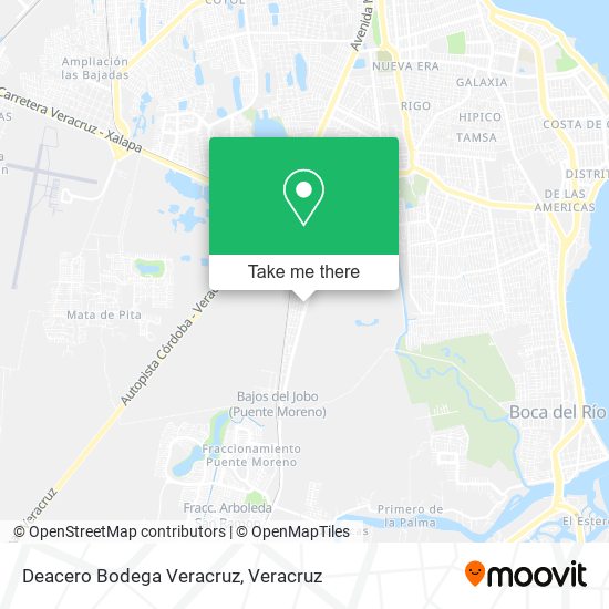 Mapa de Deacero Bodega Veracruz
