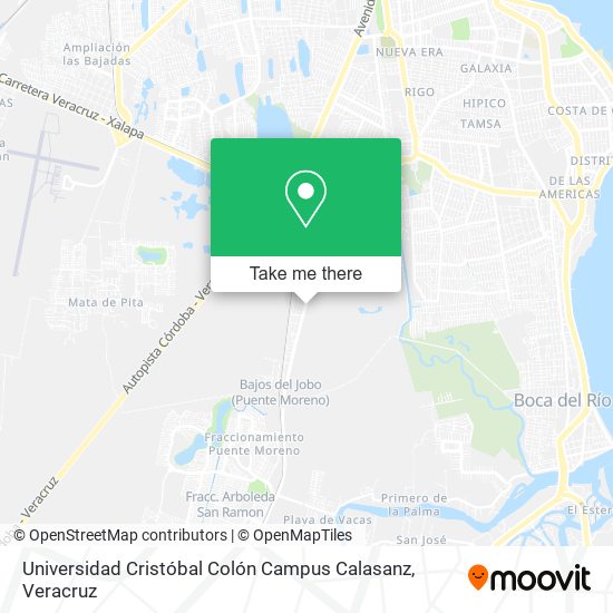 Universidad Cristóbal Colón Campus Calasanz map