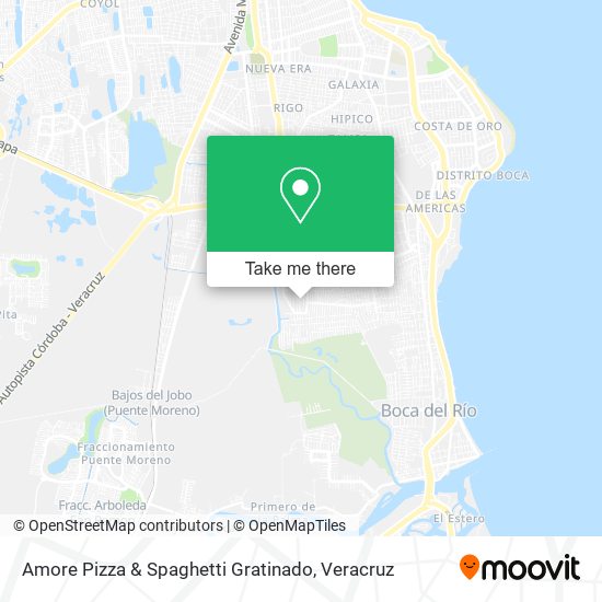 Mapa de Amore Pizza & Spaghetti Gratinado