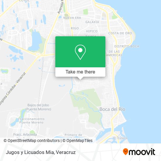 Mapa de Jugos y Licuados Mia