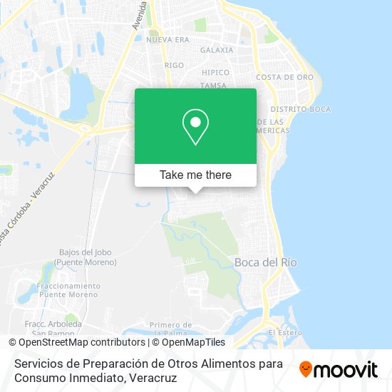 Mapa de Servicios de Preparación de Otros Alimentos para Consumo Inmediato
