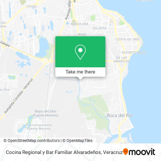 Mapa de Cocina Regional y Bar Familiar Alvaradeños
