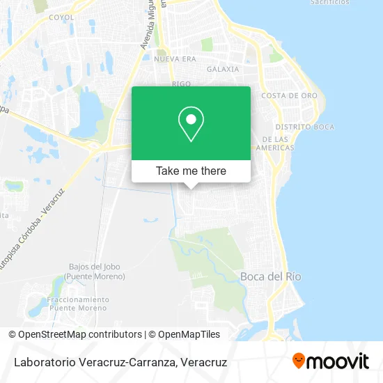 Laboratorio Veracruz-Carranza map