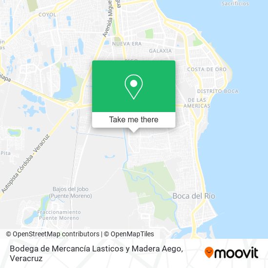 Bodega de Mercancía Lasticos y Madera Aego map