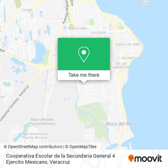 Mapa de Cooperativa Escolar de la Secundaria General 4 Ejercito Mexicano