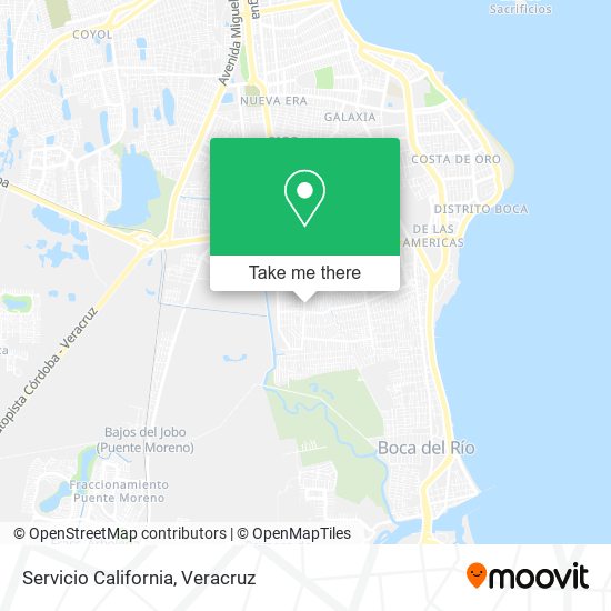 Servicio California map