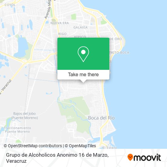 Mapa de Grupo de Alcoholicos Anonimo 16 de Marzo