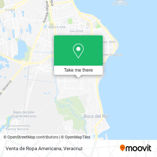 Venta de Ropa Americana map