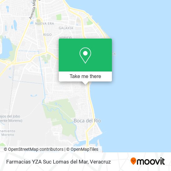 Farmacias YZA Suc Lomas del Mar map