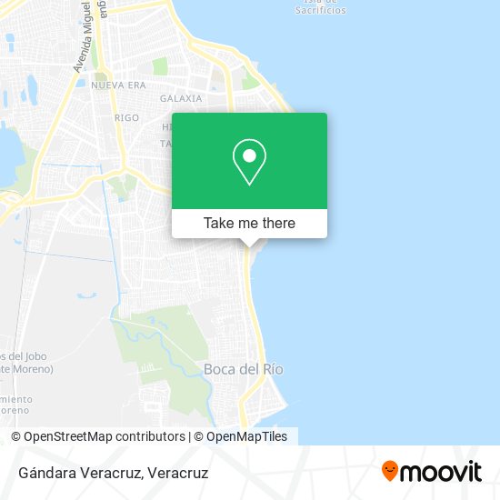Mapa de Gándara Veracruz
