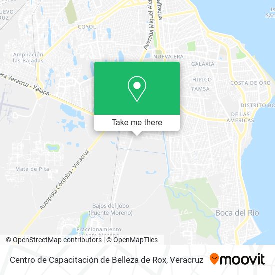 Mapa de Centro de Capacitación de Belleza de Rox