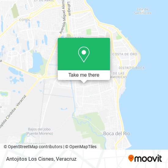 Antojitos Los Cisnes map