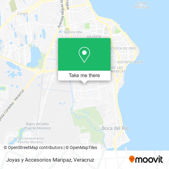 Joyas y Accesorios Maripaz map