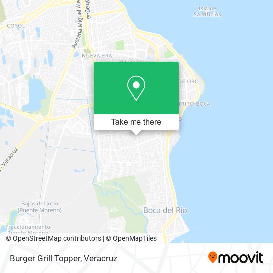 Mapa de Burger Grill Topper