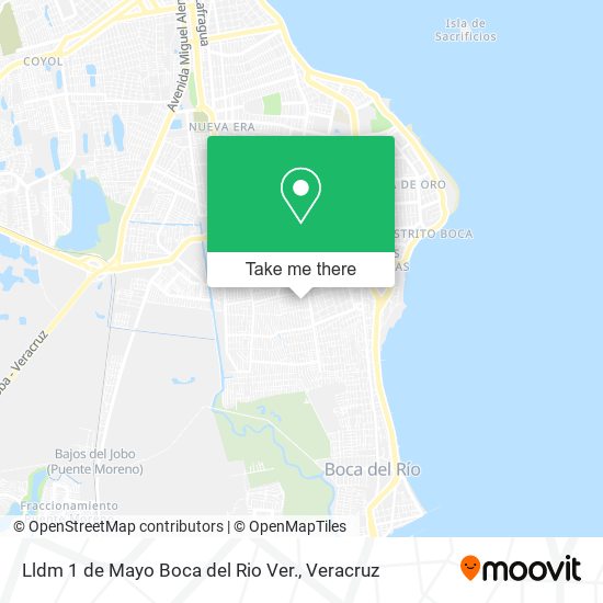Lldm 1 de Mayo Boca del Rio Ver. map