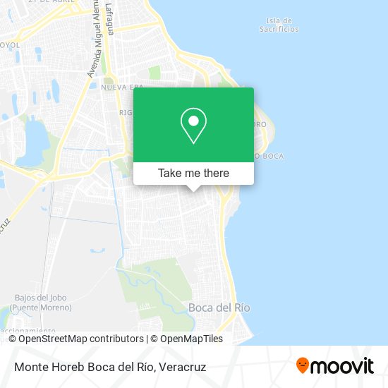 Monte Horeb Boca del Río map