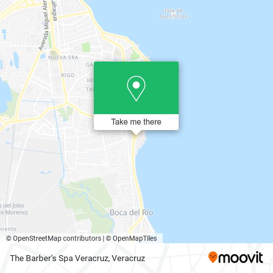 The Barber's Spa Veracruz map