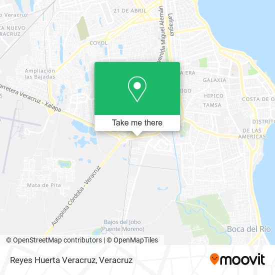 Reyes Huerta Veracruz map