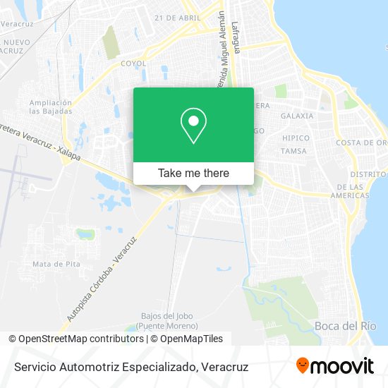 Mapa de Servicio Automotriz Especializado