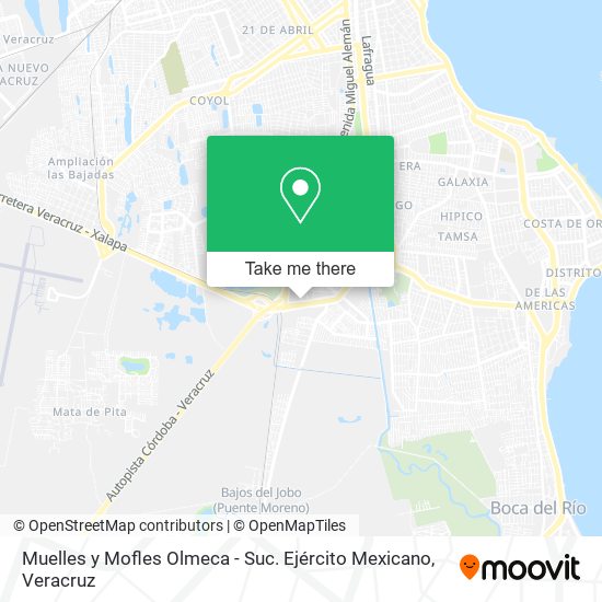 Muelles y Mofles Olmeca - Suc. Ejército Mexicano map