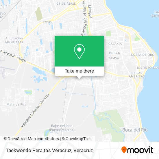 Mapa de Taekwondo Peralta's Veracruz