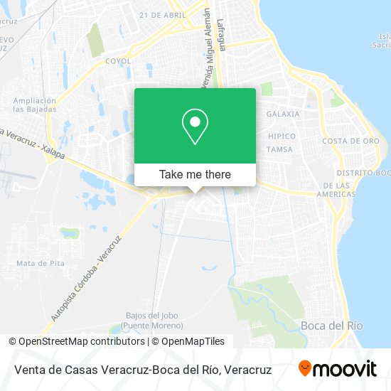 Venta de Casas Veracruz-Boca del Río map