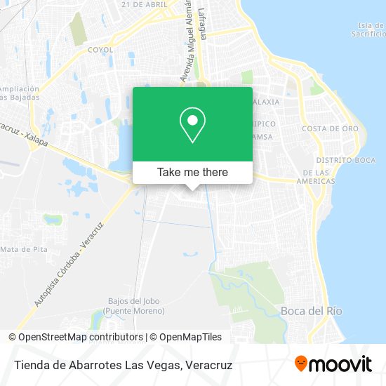 Mapa de Tienda de Abarrotes Las Vegas