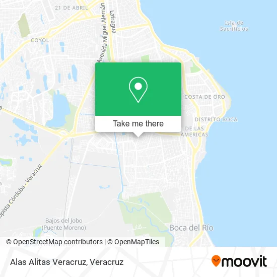 Alas Alitas Veracruz map