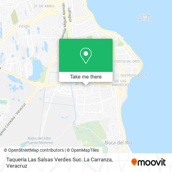 Taquería Las Salsas Verdes Suc. La Carranza map