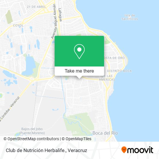 Mapa de Club de Nutrición Herbalife.