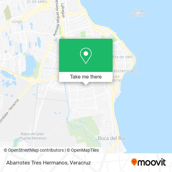 Mapa de Abarrotes Tres Hermanos