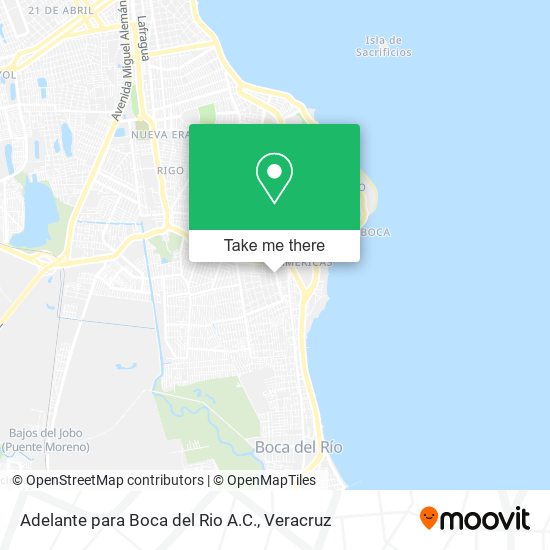 Adelante para Boca del Rio A.C. map