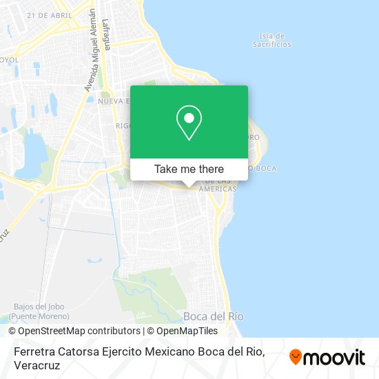 Mapa de Ferretra Catorsa Ejercito Mexicano Boca del Rio