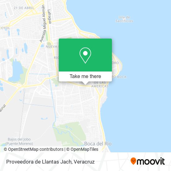 Proveedora de Llantas Jach map