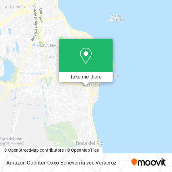 Amazon Counter-Oxxo Echeverria ver map