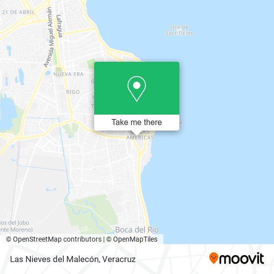 Las Nieves del Malecón map