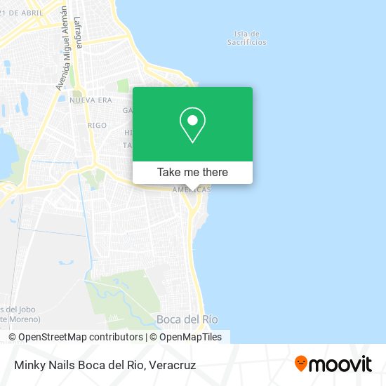 Mapa de Minky Nails Boca del Rio