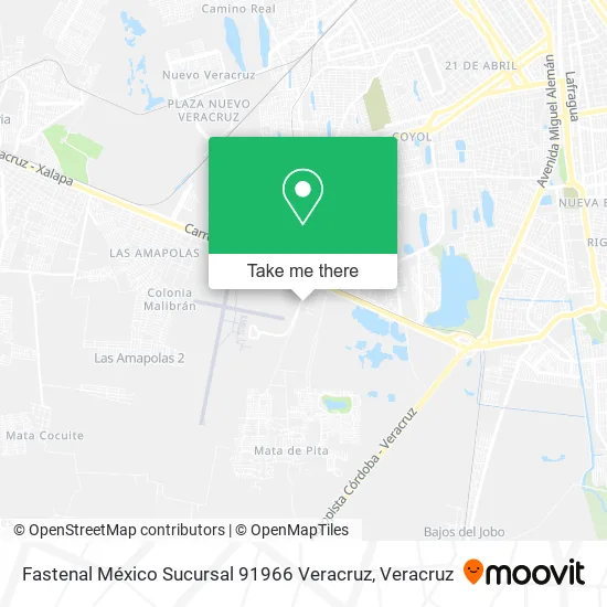 Fastenal México Sucursal 91966 Veracruz map