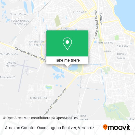 Amazon Counter-Oxxo Laguna Real ver map