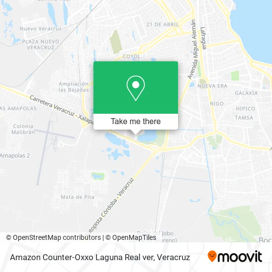 Amazon Counter-Oxxo Laguna Real ver map