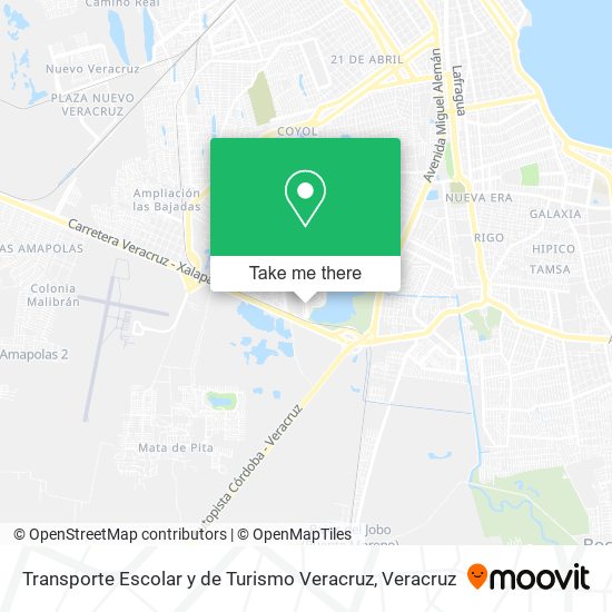 Transporte Escolar y de Turismo Veracruz map